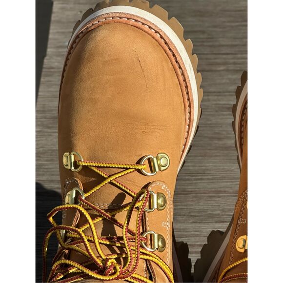 Timberland Womens LTD Heritage Vibram Lux Waterproof Wheat 6" Boots Tan Size 7 - Picture 10 of 13